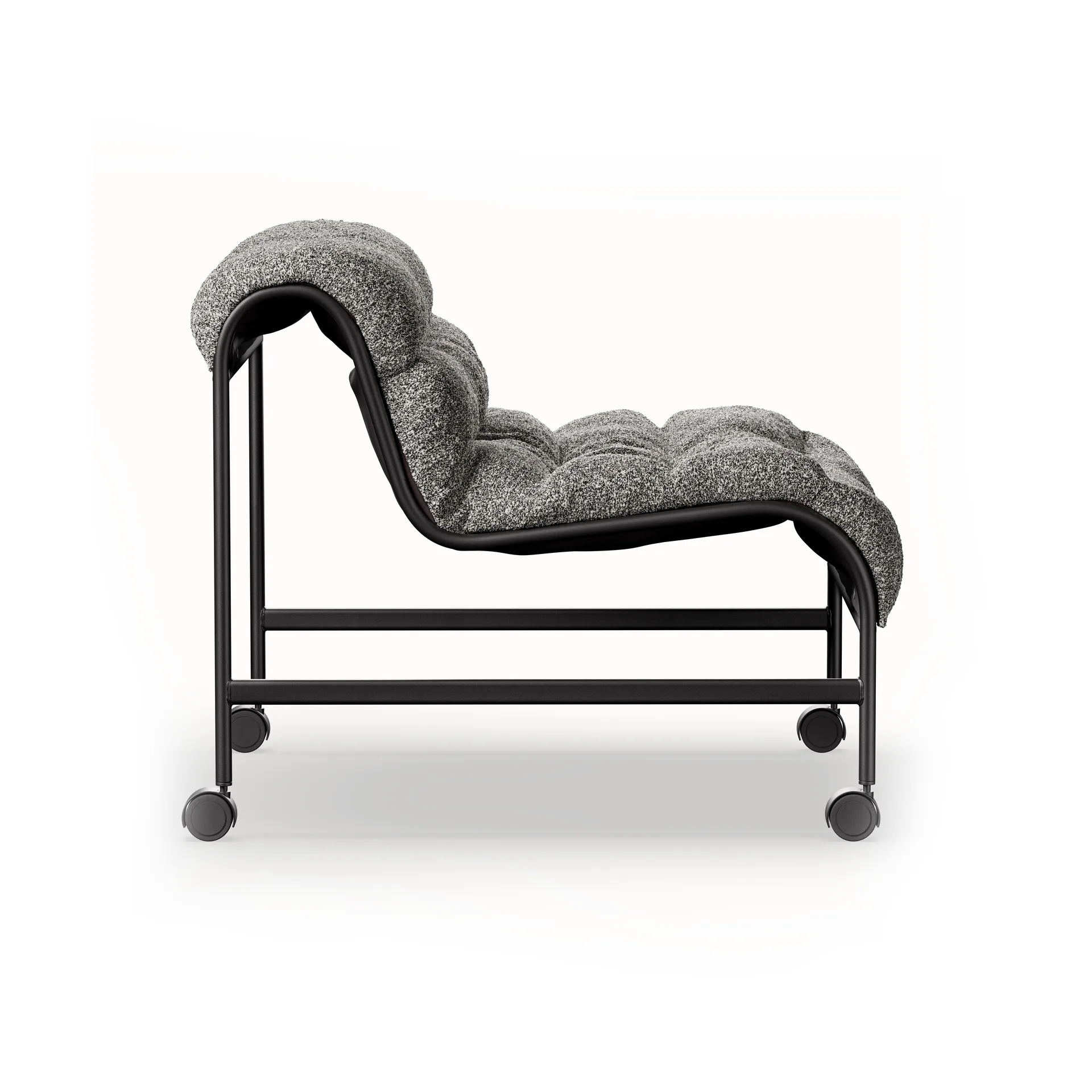 Sunny fåtölj, Zero Svart-mattsvart stativ m. hjul Lammhults