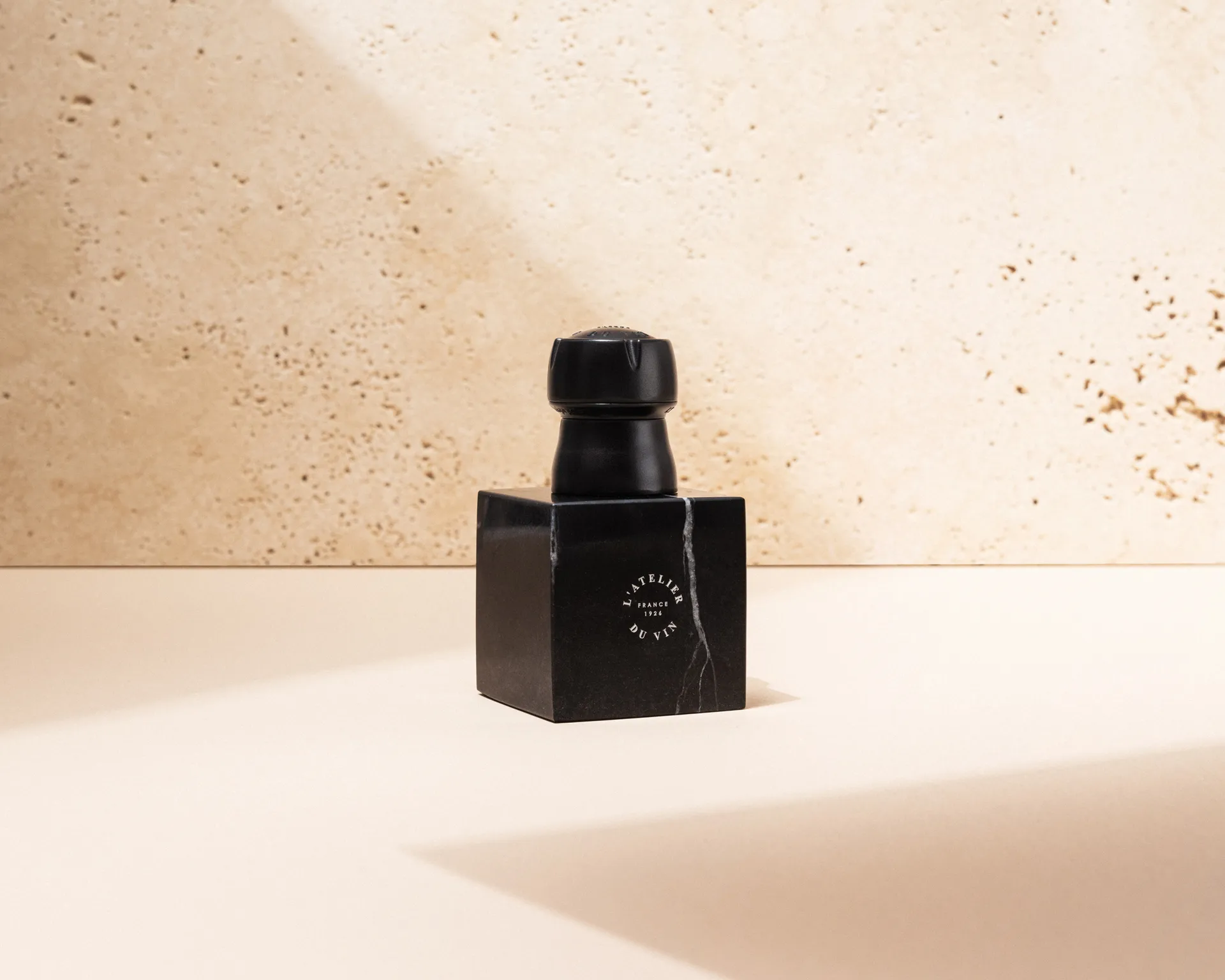 Champange korkstoppare, Svart-marmor L'Atelier du Vin