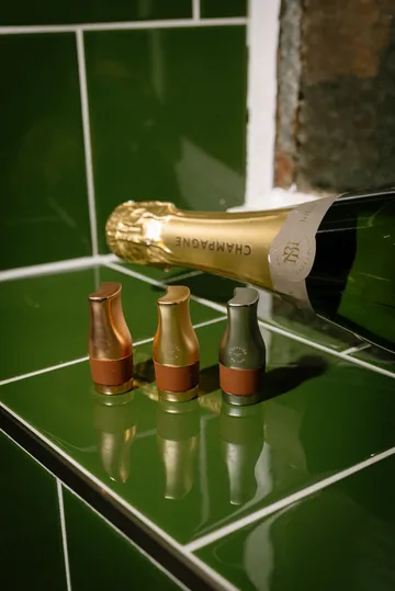 L'atelier du vin Le Trio flaskstoppare - Rose, silver och guld (matt) - L'Atelier du Vin