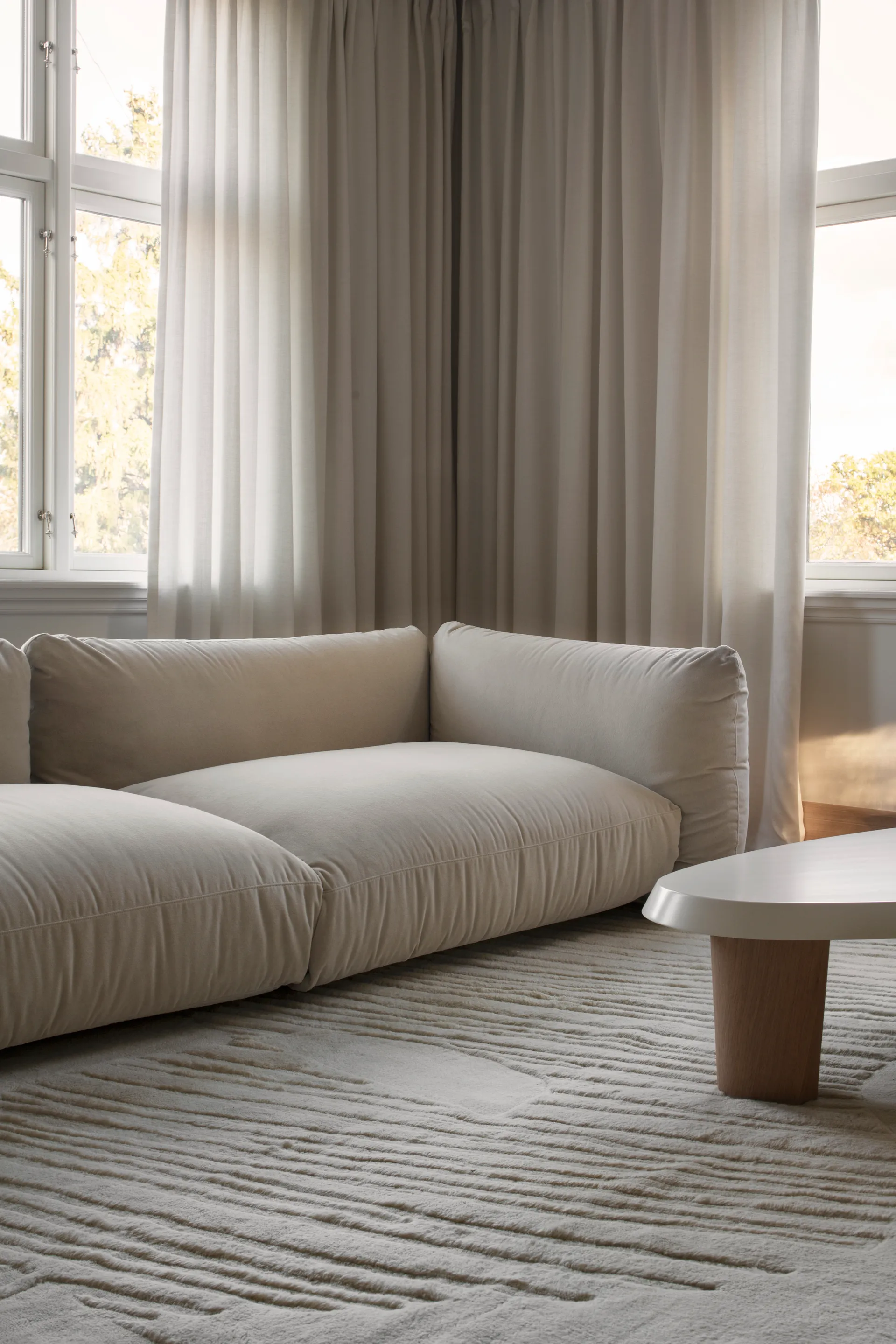 Artisan Guild ullmatta, Bone white 180x270 cm Layered