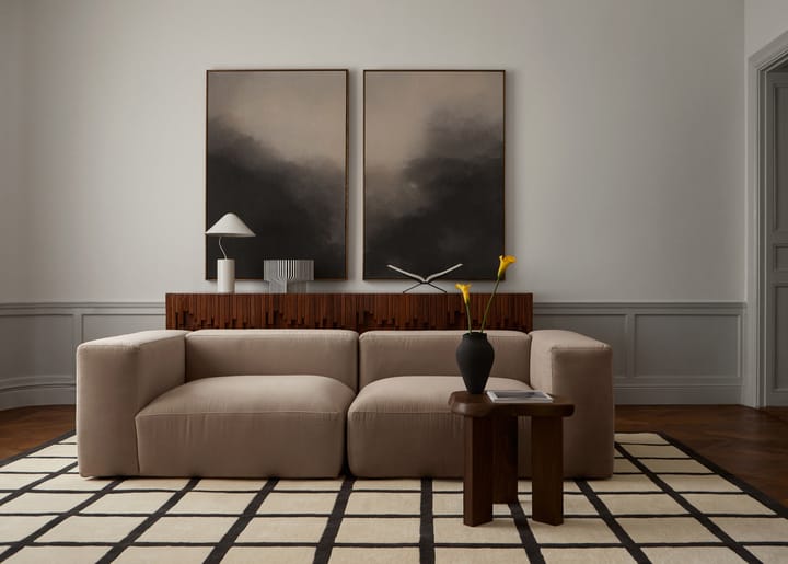 Avenue Checked ullmatta, Bone White, 300x400 cm Layered