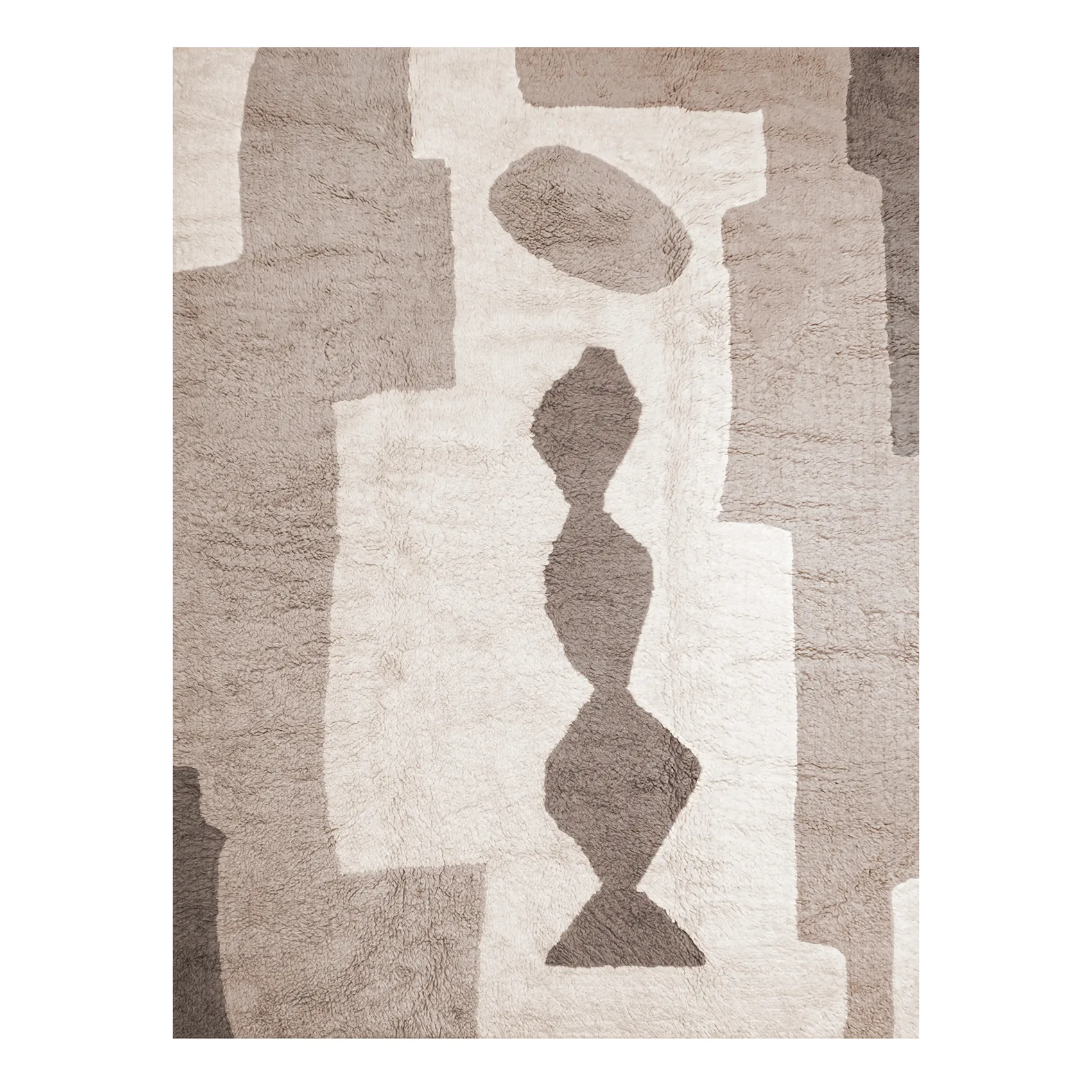 Bird in Space matta 180x270 cm, Vit-brun-beige Layered