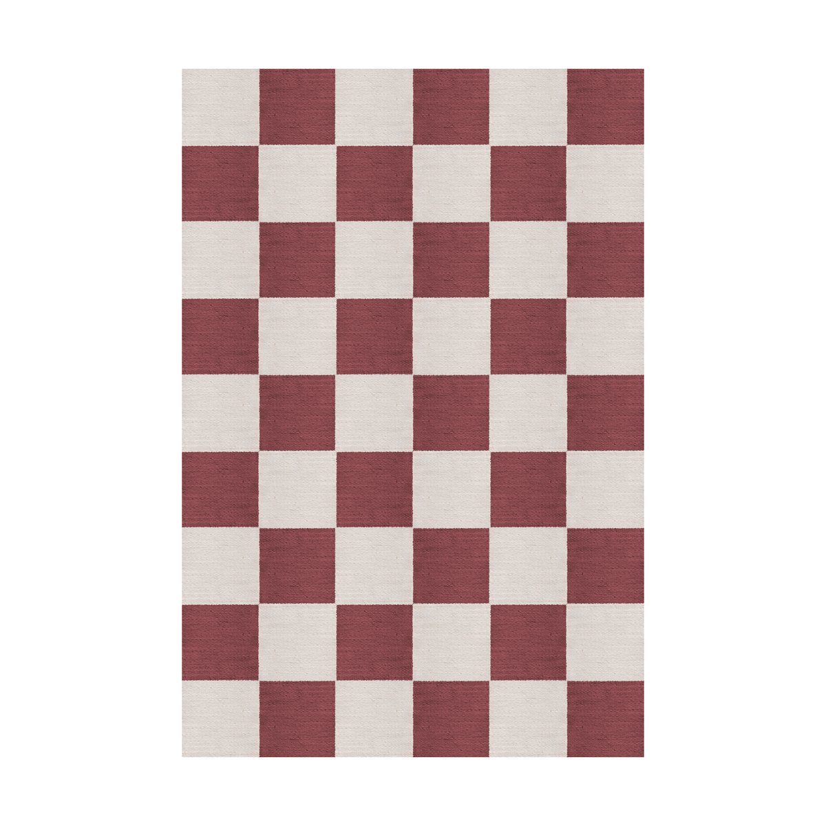 Layered Chess ullmatta Burgundy, 200x300 cm | Skandinavisk Design | Ullmattor | Röd