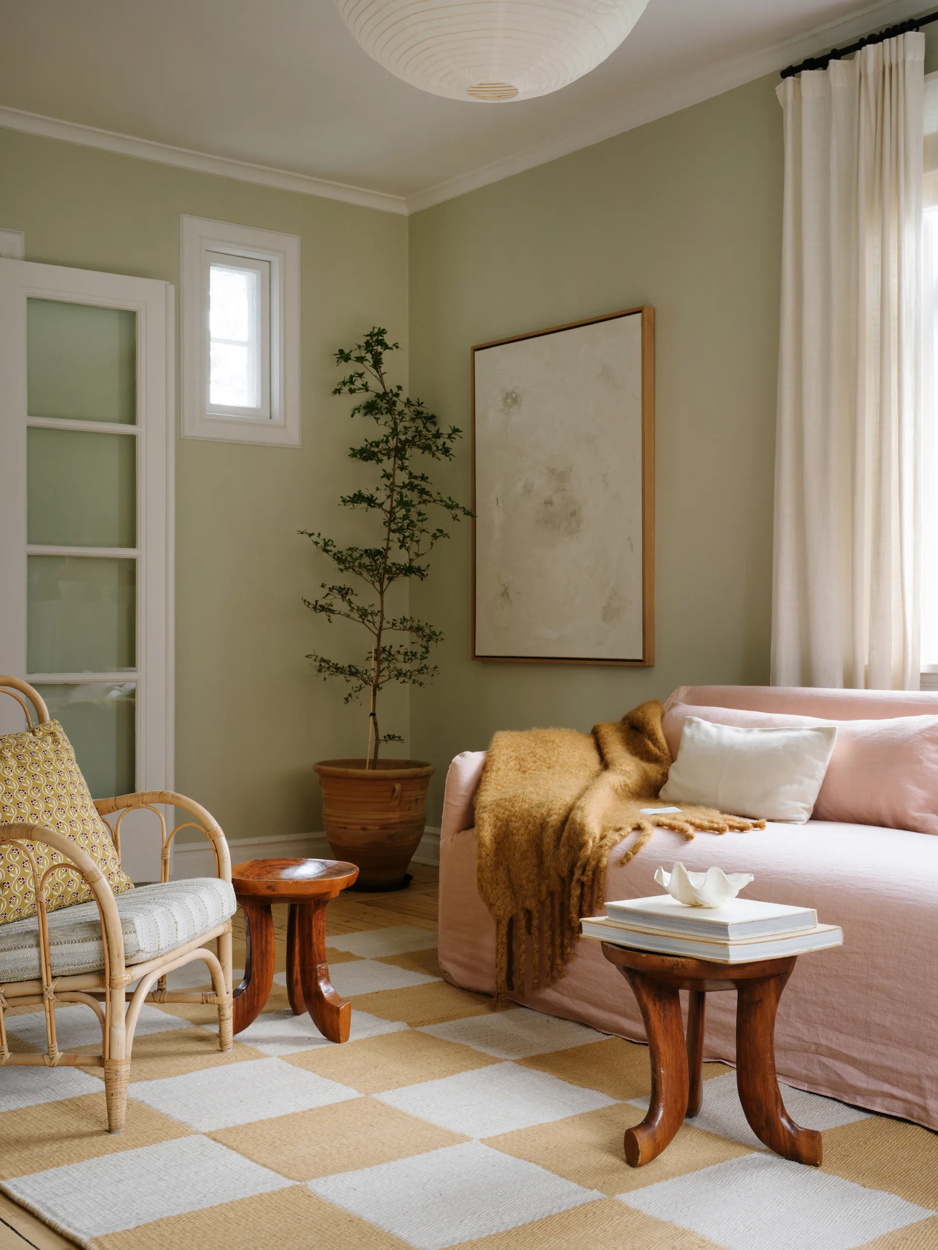 Chess ullmatta, Harvest yellow, 250x350 cm Layered