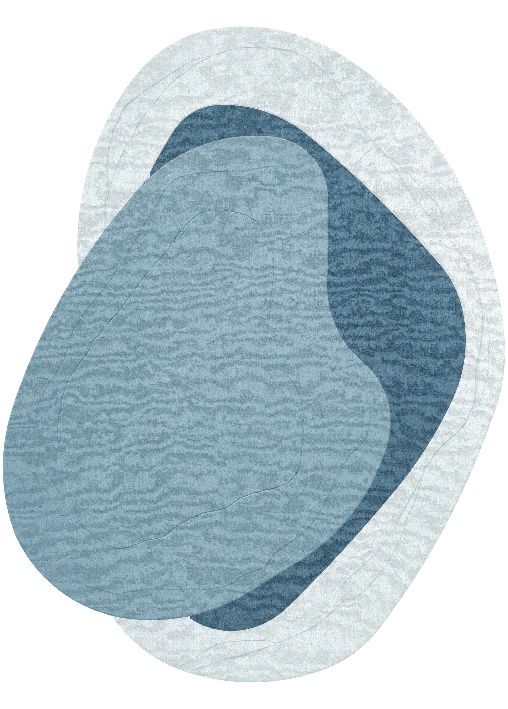 Erik Bratsberg Lozza ullmatta, Teal, 270x350 cm Layered