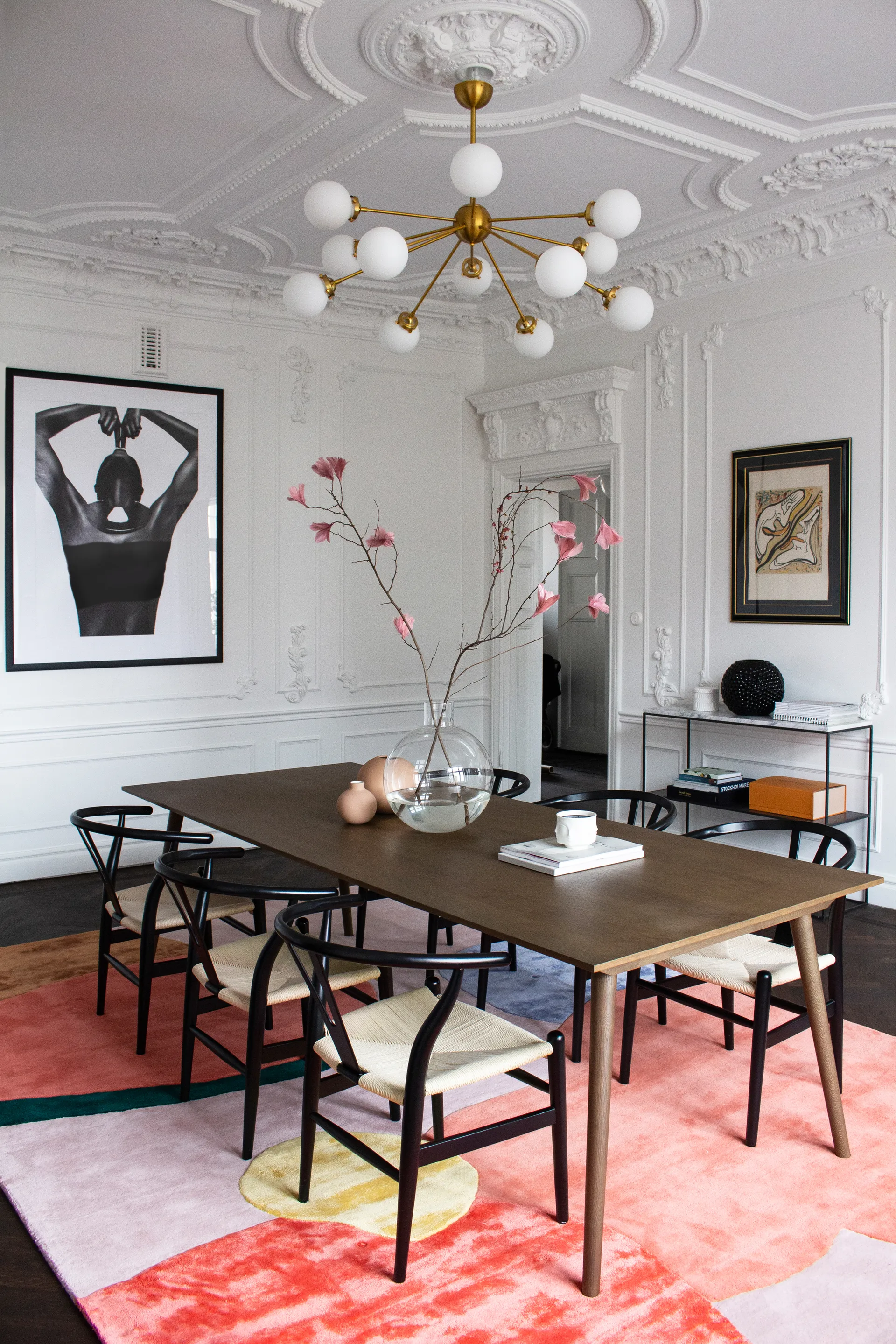 Flower Field ullmatta 160x230 cm, Pink Layered