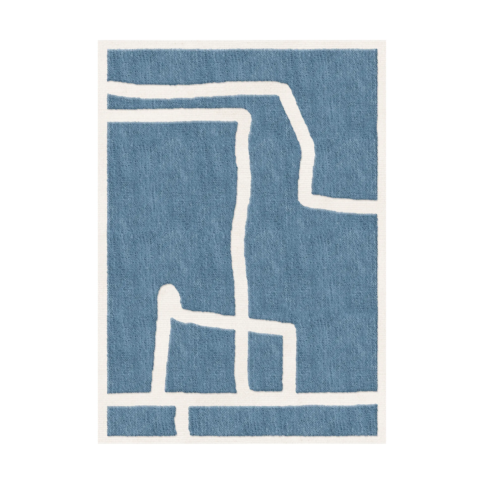 Gotland Klint ullmatta, Cornflower blue 300x400 cm Layered