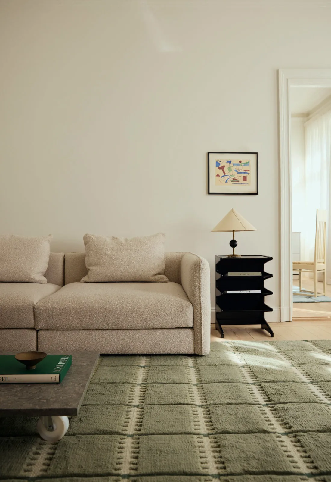 Lilly ullmatta, Green, 250x350 cm Layered