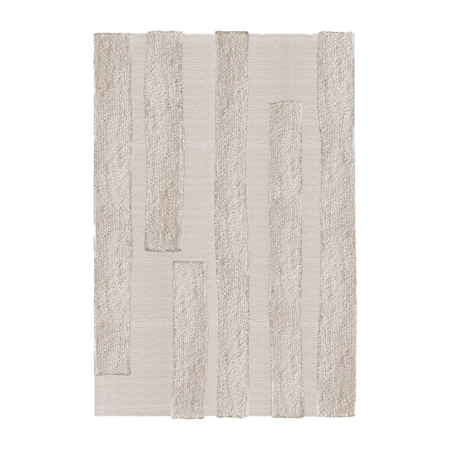 Layered Punja Bricks ullmatta Sand Melange, 180x270 cm