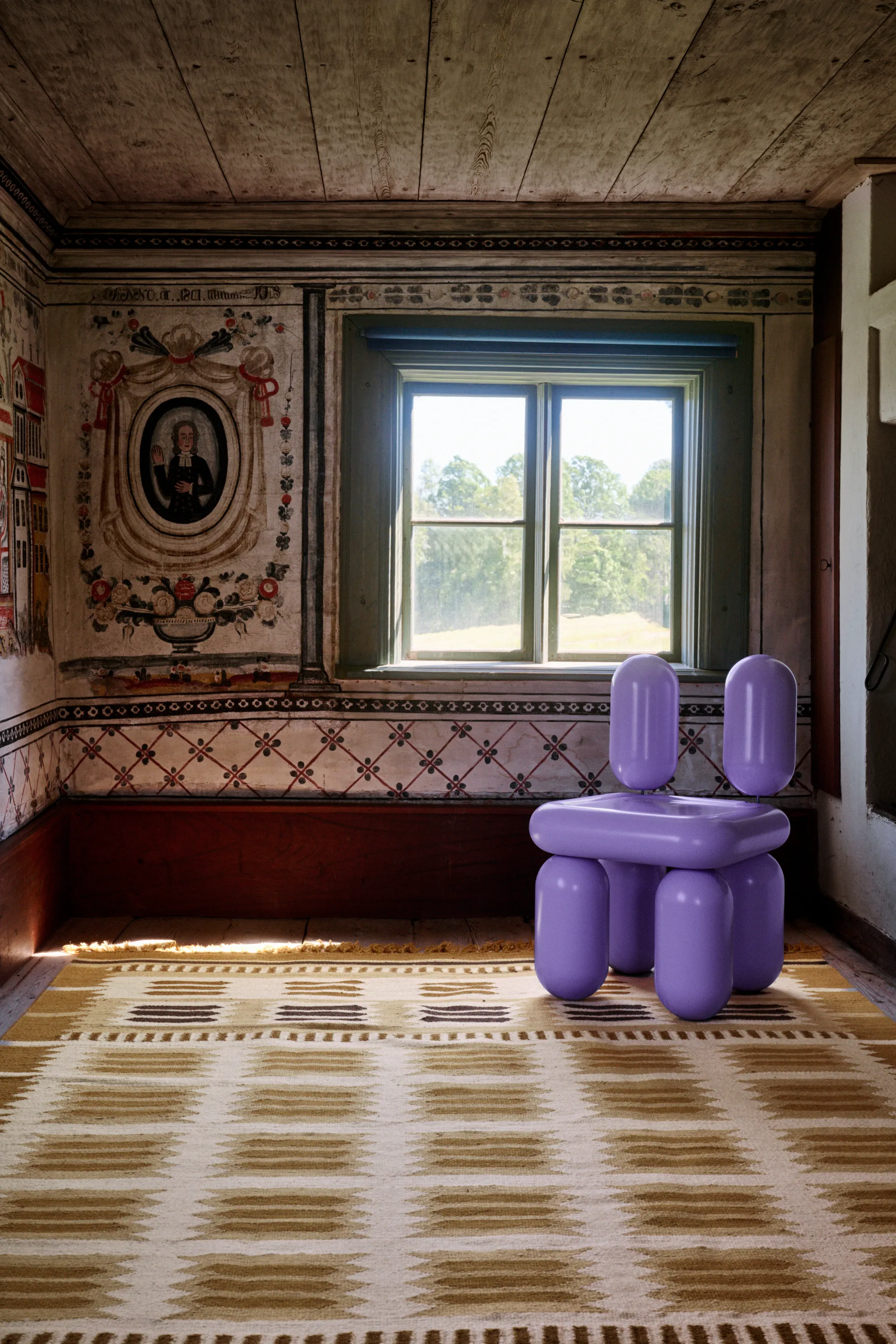 Röllakan Hilma ullmatta, Marigold, 200x300 cm Layered