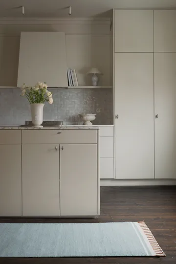 Röllakan Solid ullmatta - Sky blue, 80x300 cm - Layered