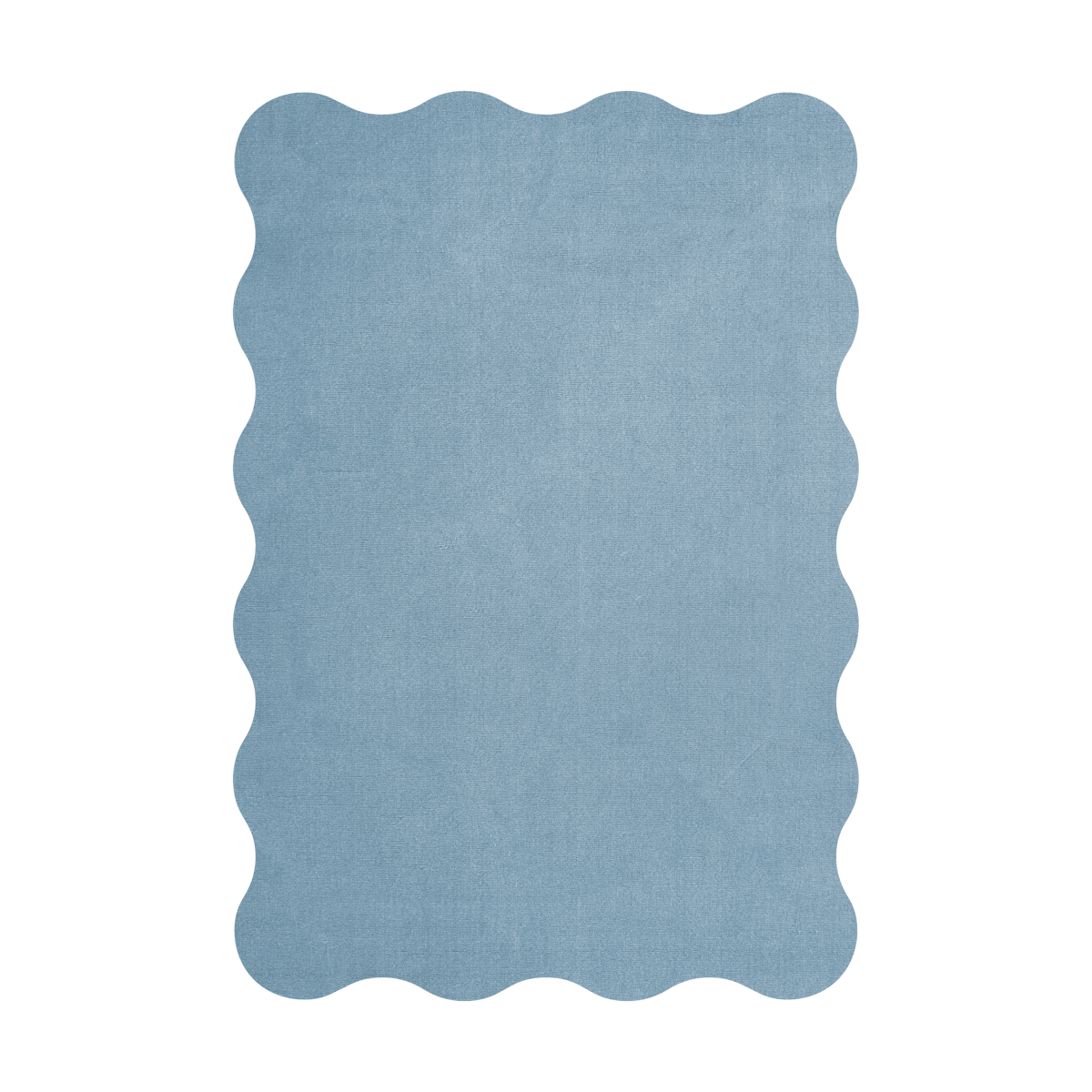 Layered Scallop ullmatta 180x270 cm Soft blue | Skandinavisk Design | Lugg- & Ryamattor | Blå