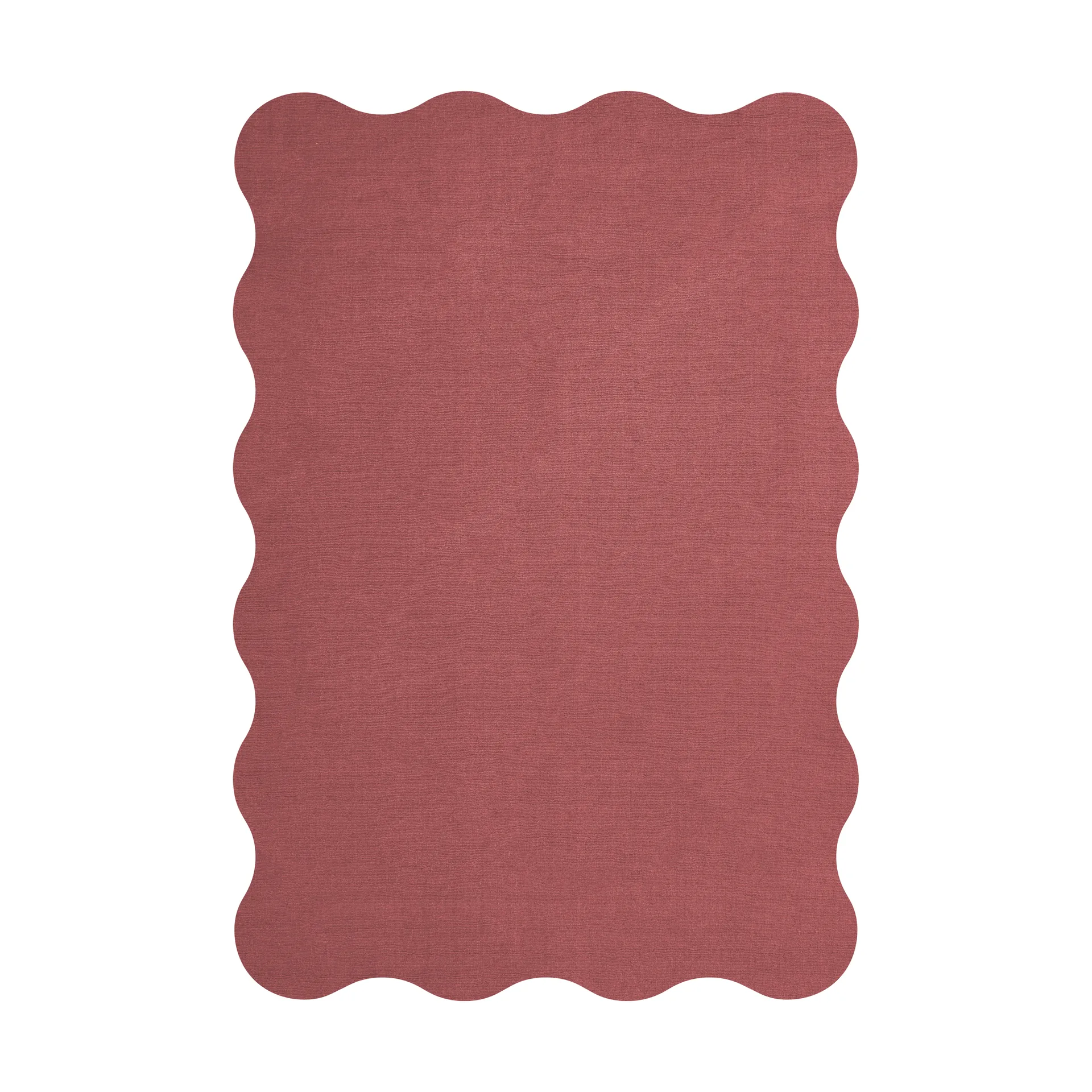 Scallop ullmatta 200x300 cm, Rosewood red Layered