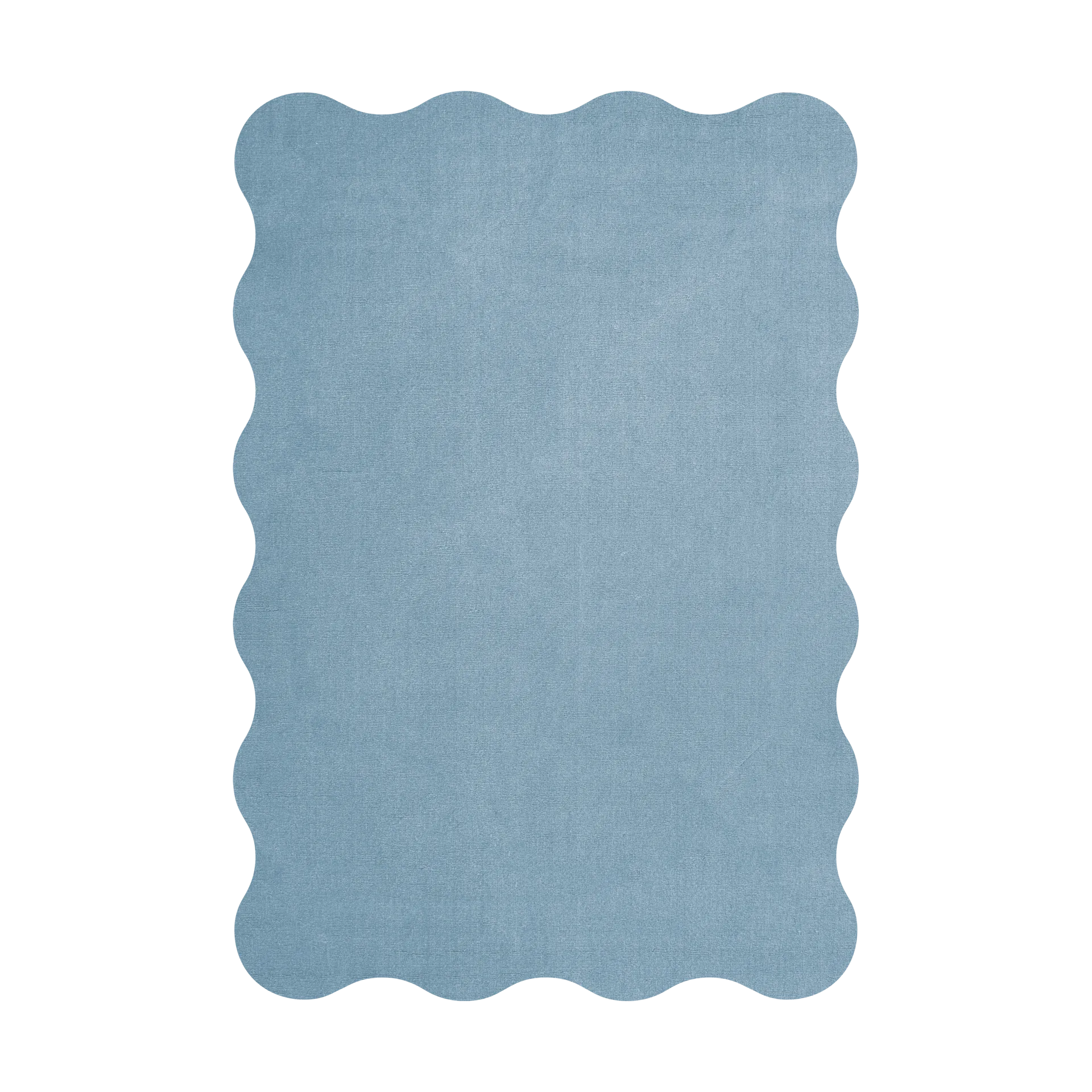 Scallop ullmatta 250x350 cm, Soft blue Layered