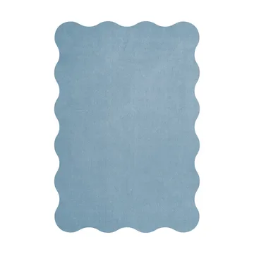Scallop ullmatta 250x350 cm - Soft blue - Layered