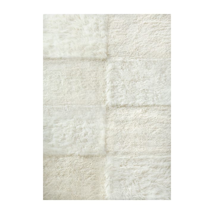 Shaggy Checked ryamatta - Bone White, 180x270 cm - Layered