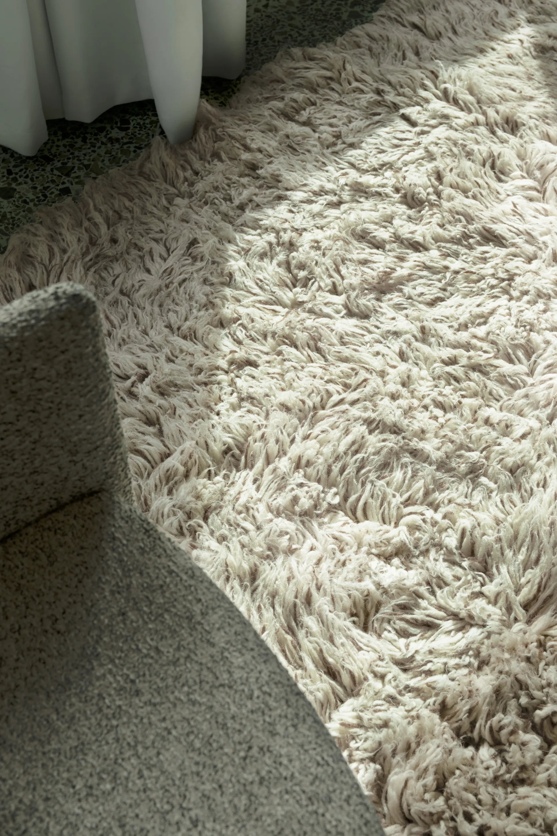 Shaggy matta 250x350 cm, Bone white Layered