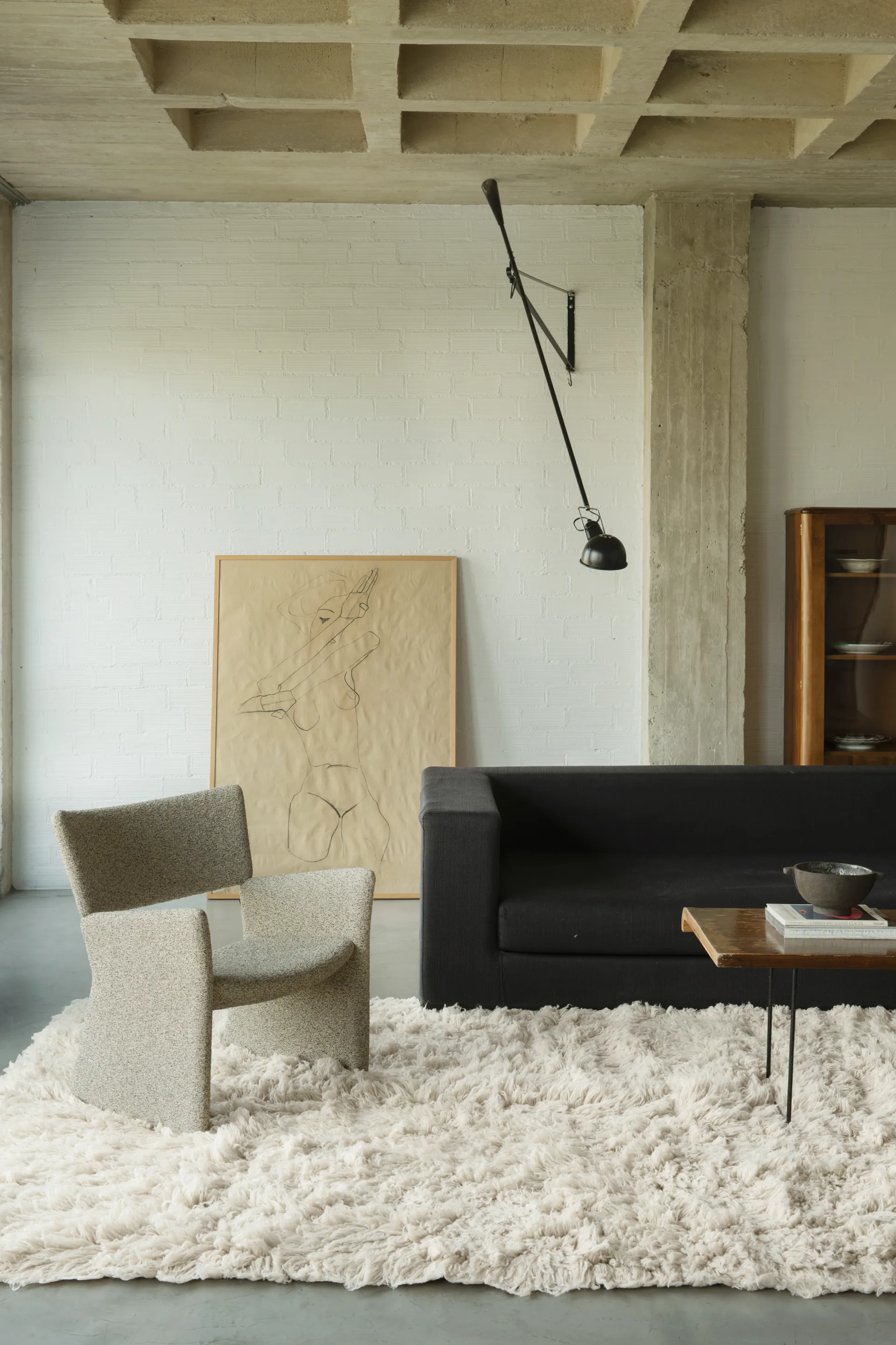 Shaggy matta 300x400 cm, Bone White Layered