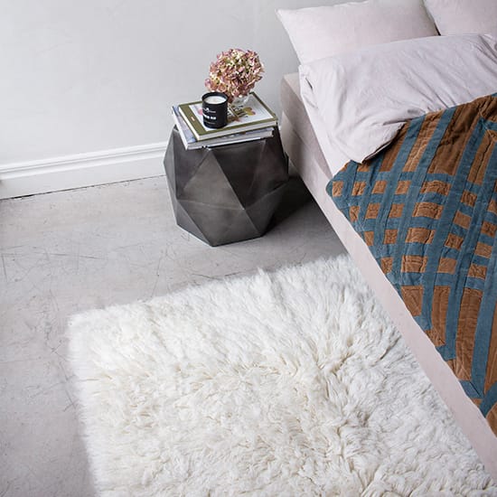 Shaggy matta 90x180 cm, Off white Layered