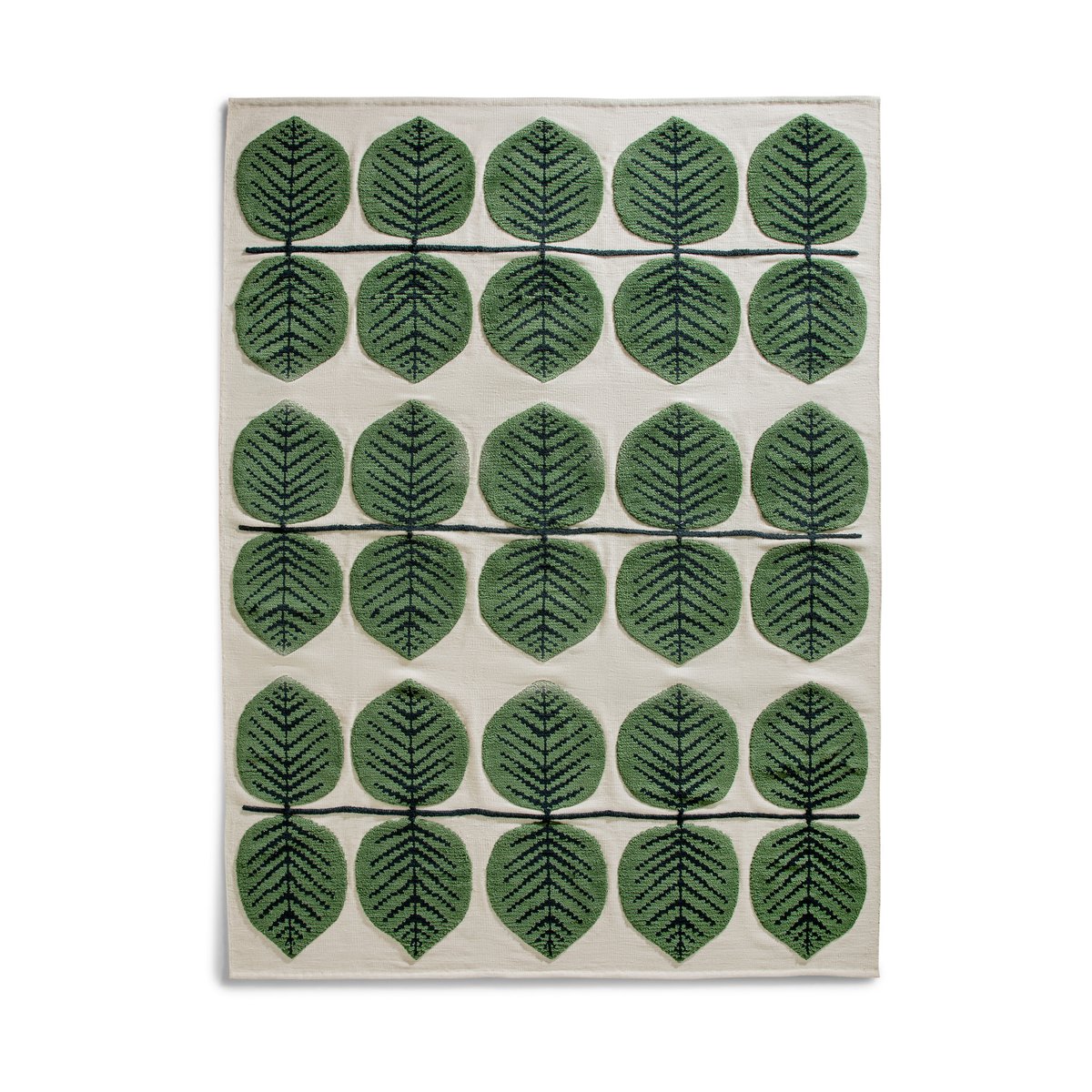 Layered Stig Lindberg Berså ullmatta Birch Green, 250x350 cm