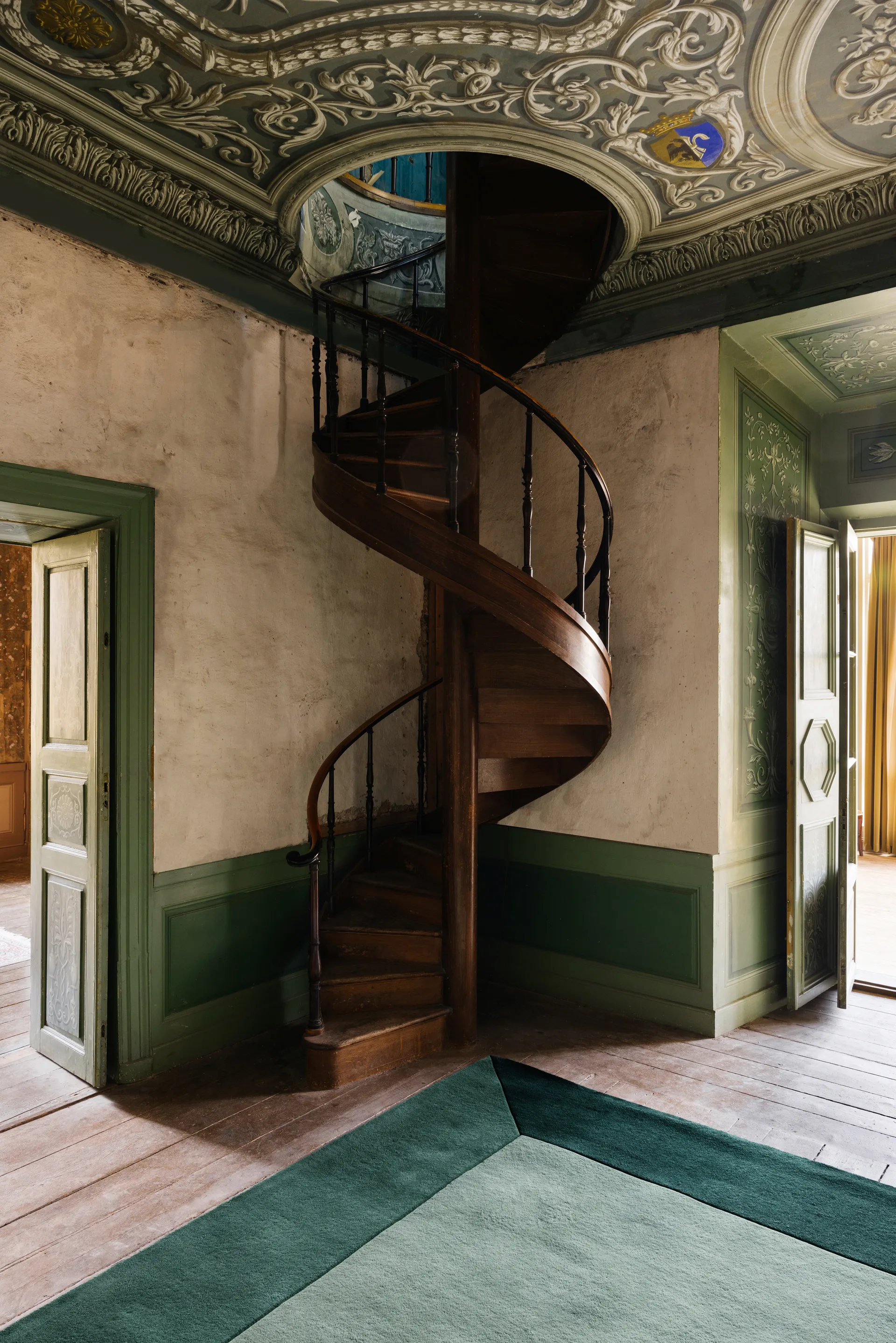 Teklan box ullmatta, Greens, 180x270 cm Layered