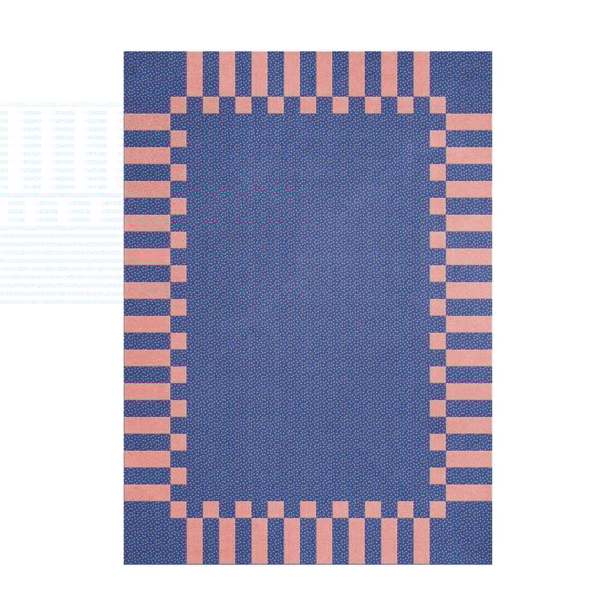 Layered Teklan frame ullmatta Cobalt salmon, 300x400 cm