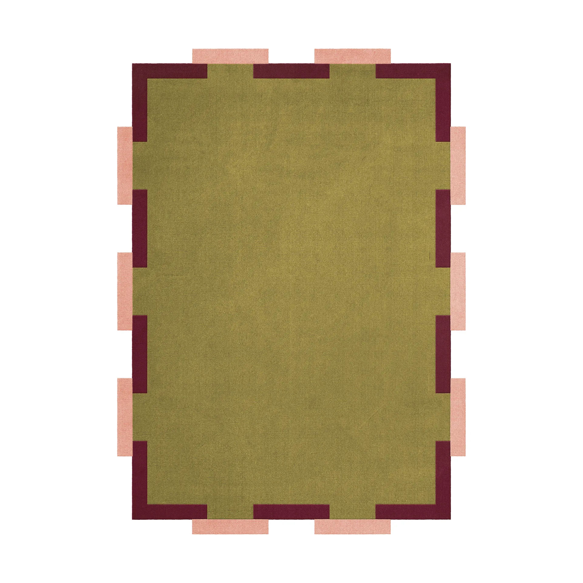 Teklan Fregio ullmatta, Olive blush, 200x300 cm Layered