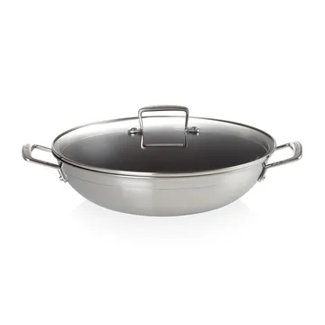 Le Creuset 3-Ply non-stick wokpanna med glaslock - 4,3 l - Le Creuset
