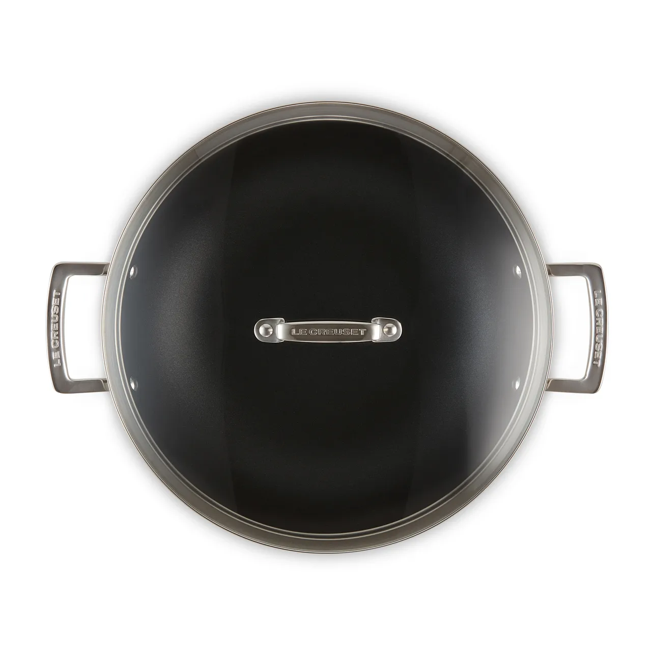 Le Creuset 3-Ply non-stick wokpanna med glaslock, 4,3 l Le Creuset