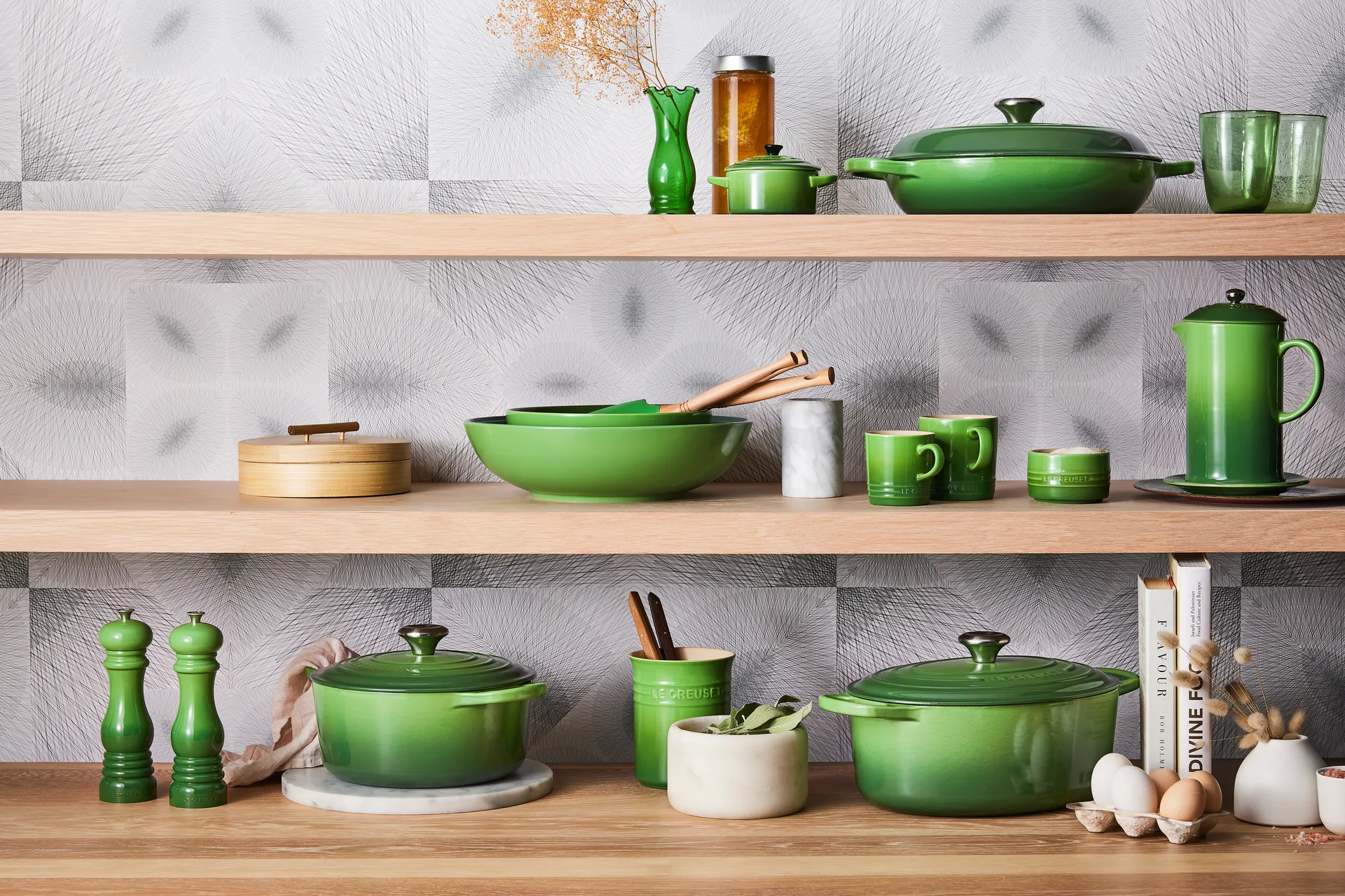 Le Creuset bestick- och redskapsförvaring 1,1 l, Bamboo Green Le Creuset