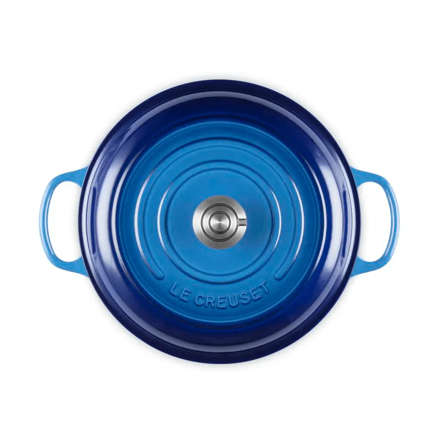 Le Creuset Classic gjutjärn buffétgryta glaslock, Azure, 3,5 L Le Creuset