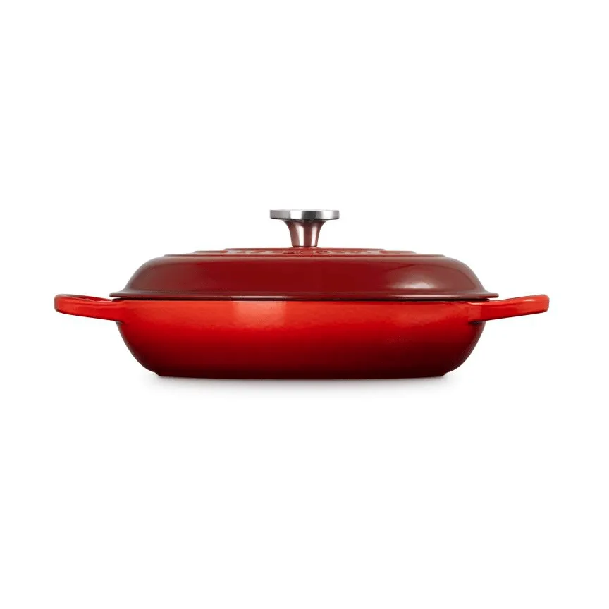 Le Creuset Classic gjutjärn buffétgryta glaslock, Cerise, 3,5 L Le Creuset