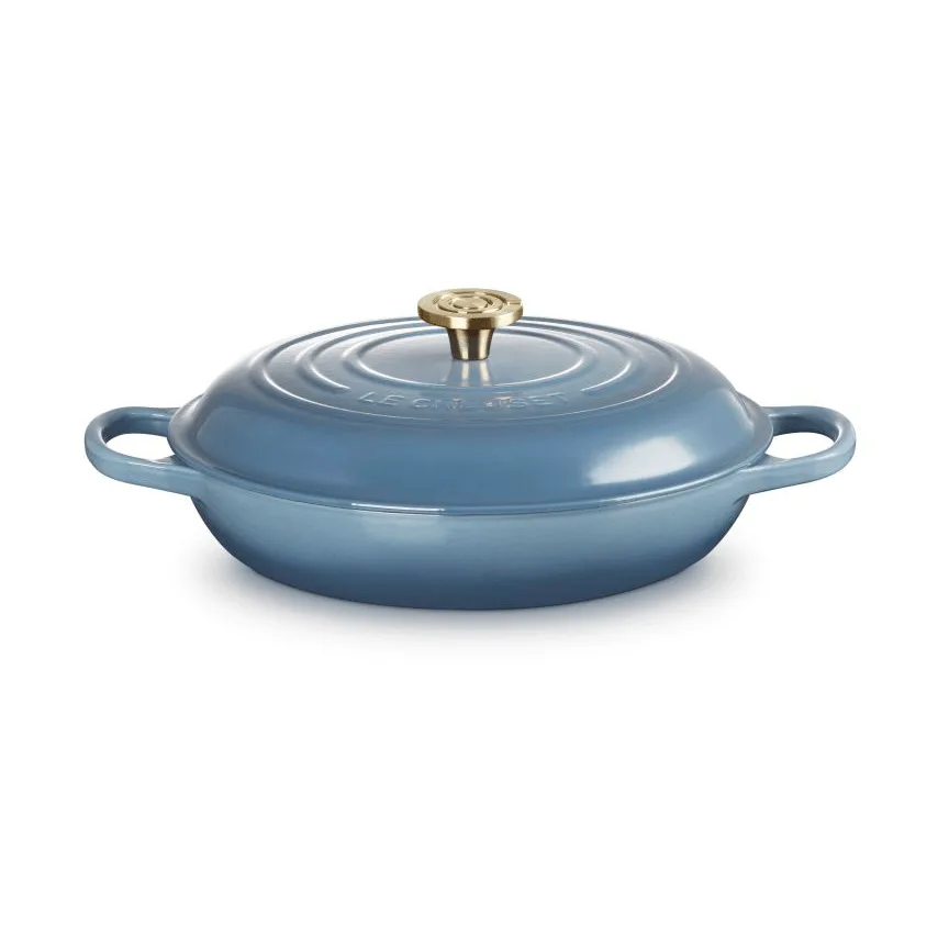 Le Creuset Classic gjutjärn buffétgryta glaslock, Chambray, 3,5 L Le Creuset