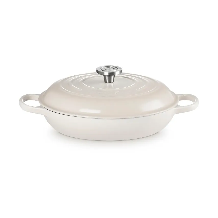 Le Creuset Classic gjutjärn buffétgryta glaslock, Meringue, 3,5 L Le Creuset