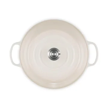 Le Creuset Classic gjutjärn buffétgryta glaslock - Meringue, 3,5 L - Le Creuset