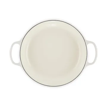 Le Creuset Classic gjutjärn buffétgryta glaslock - Meringue, 3,5 L - Le Creuset
