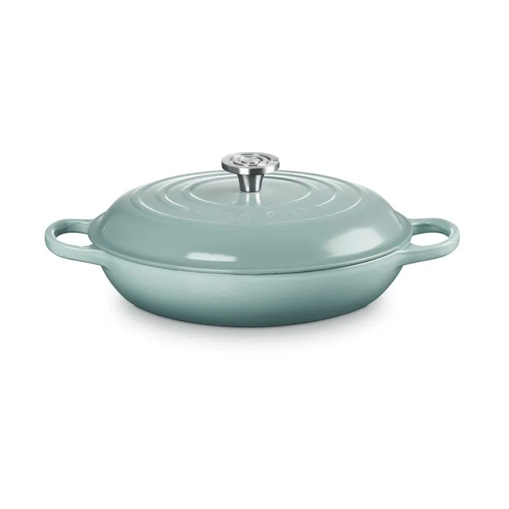 Le Creuset Classic gjutjärn buffétgryta glaslock - Sea Salt, 3,5 L - Le Creuset
