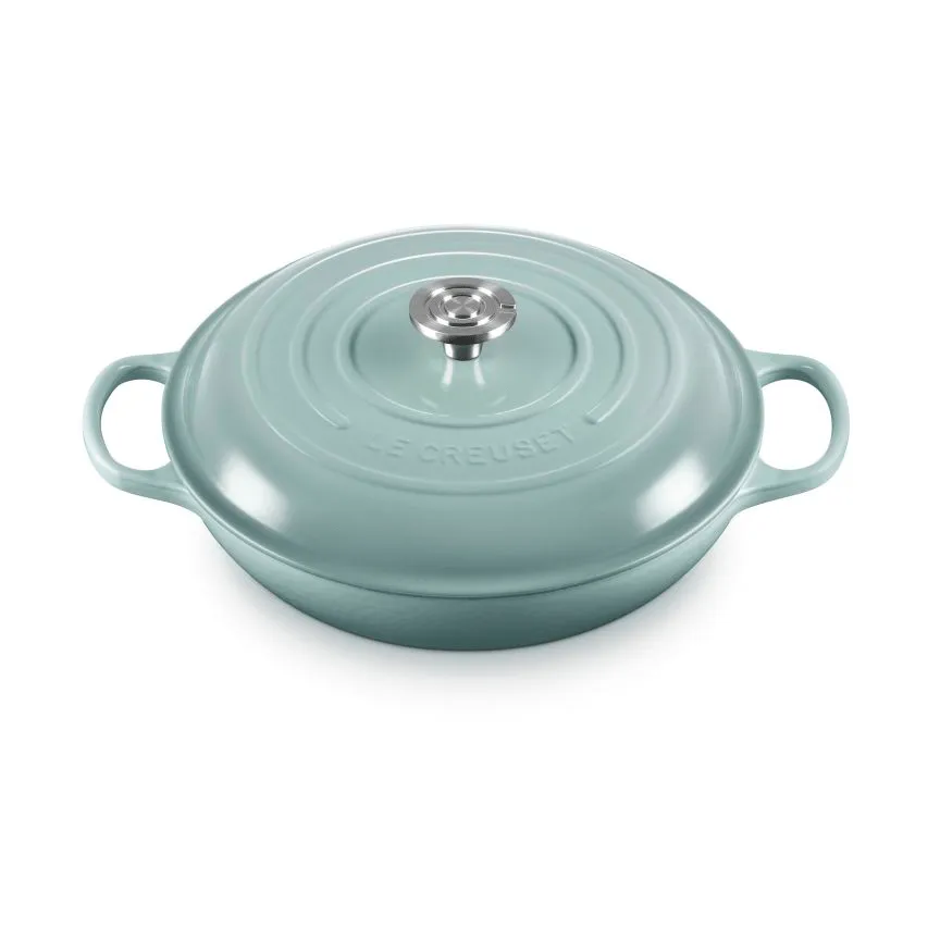 Le Creuset Classic gjutjärn buffétgryta glaslock, Sea Salt, 3,5 L Le Creuset