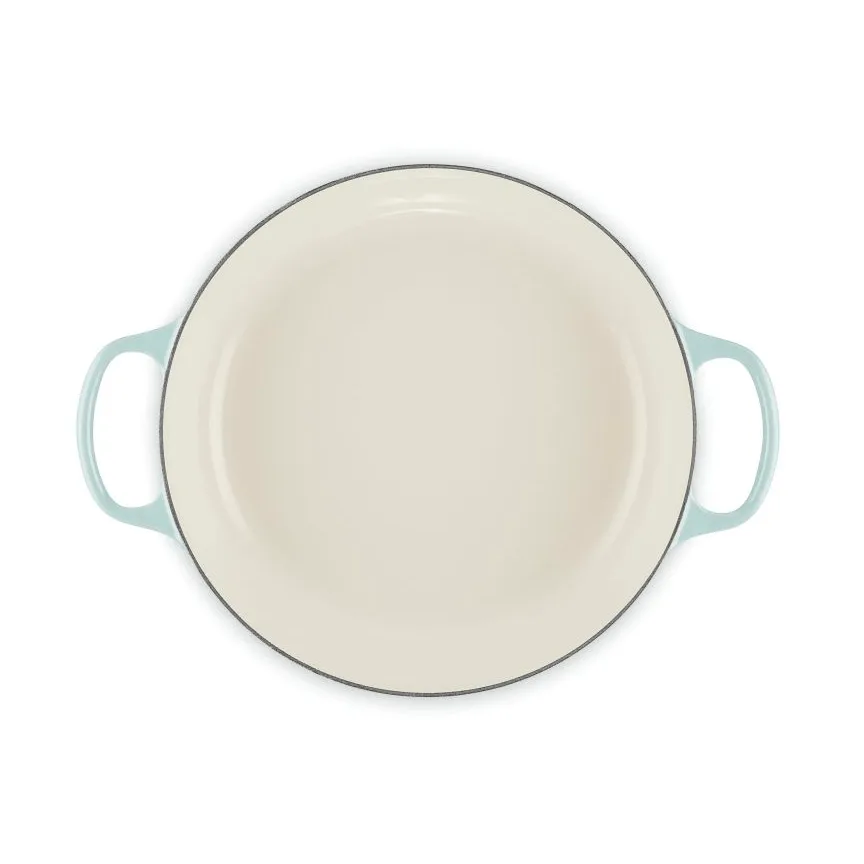 Le Creuset Classic gjutjärn buffétgryta glaslock, Sea Salt, 3,5 L Le Creuset