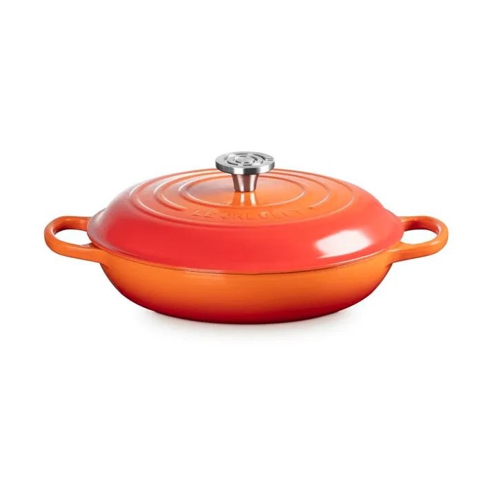 Le Creuset Classic gjutjärn buffétgryta glaslock - Volcanic, 3,5 L - Le Creuset