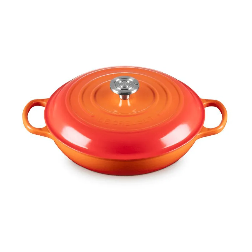 Le Creuset Classic gjutjärn buffétgryta glaslock, Volcanic, 3,5 L Le Creuset