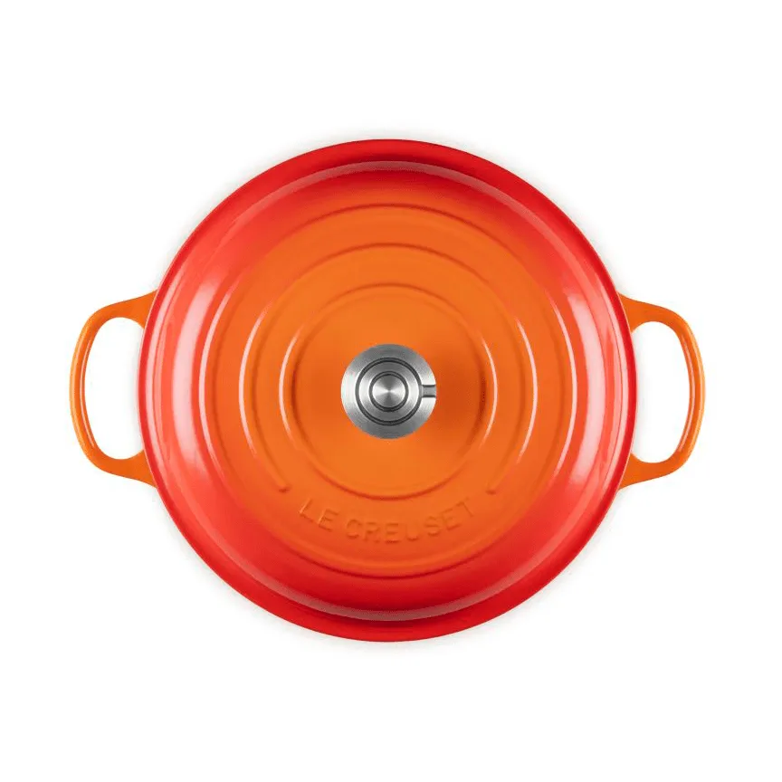 Le Creuset Classic gjutjärn buffétgryta glaslock, Volcanic, 3,5 L Le Creuset