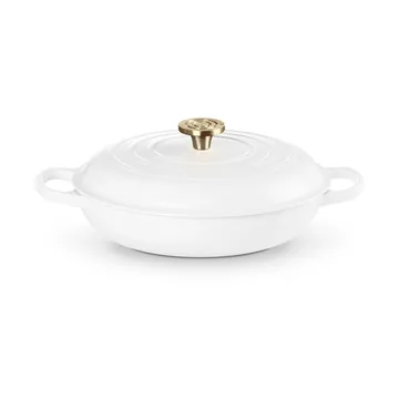 Le Creuset Classic gjutjärn buffétgryta glaslock - White, 3,5 L - Le Creuset
