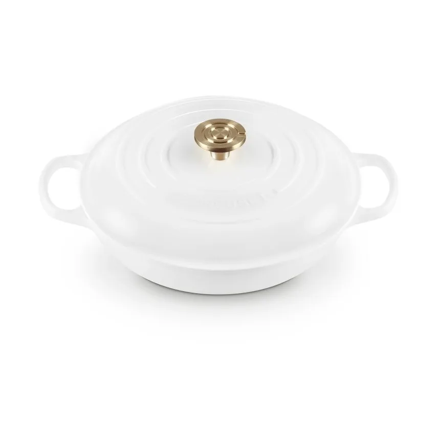 Le Creuset Classic gjutjärn buffétgryta glaslock, White, 3,5 L Le Creuset