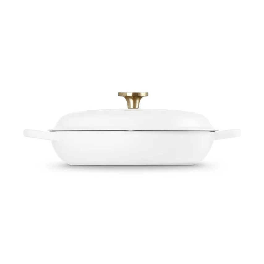 Le Creuset Classic gjutjärn buffétgryta glaslock, White, 3,5 L Le Creuset