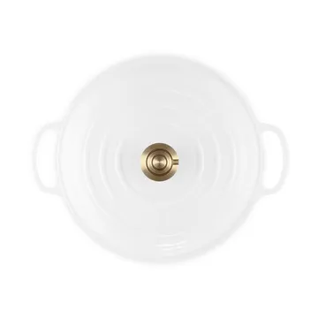 Le Creuset Classic gjutjärn buffétgryta glaslock - White, 3,5 L - Le Creuset