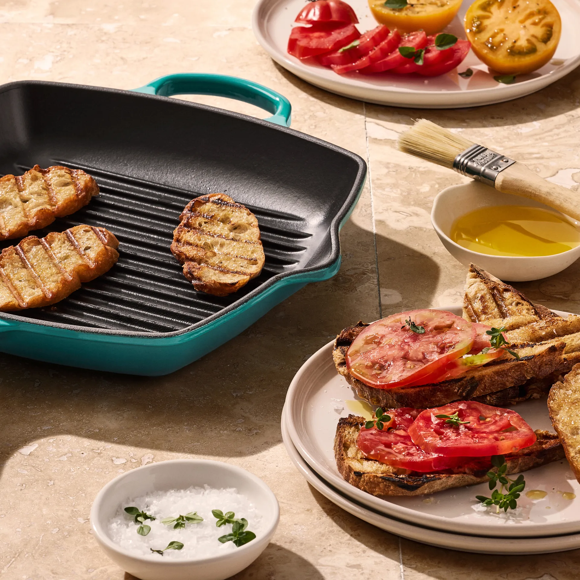 Le Creuset grillpanna 26 cm, Bleu Riviera Le Creuset