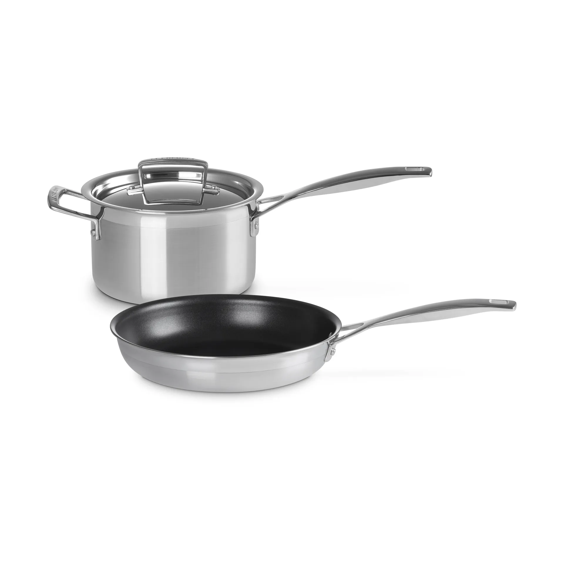 Le Creuset gryt- och stekpanneset, Rostfritt stål, 2 delar Le Creuset