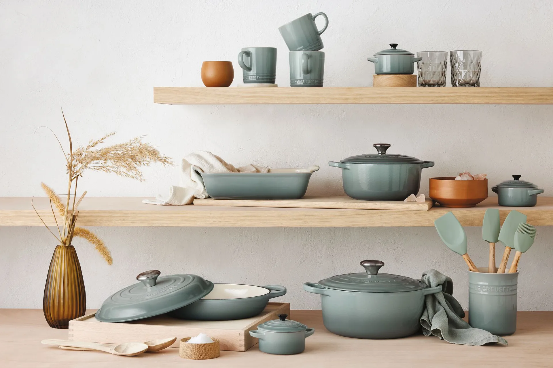 Le Creuset Heritage ugnsform 26 cm, Sea Salt Le Creuset