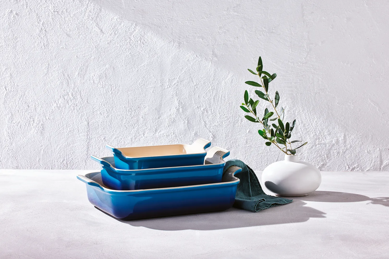 Le Creuset Heritage ugnsform 32 cm, Azure blue Le Creuset